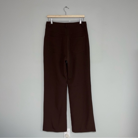 Princess Polly Pants Women's Size 8 US Brown Lulu Straight Leg High Waisted NWT - Picture 8 of 15